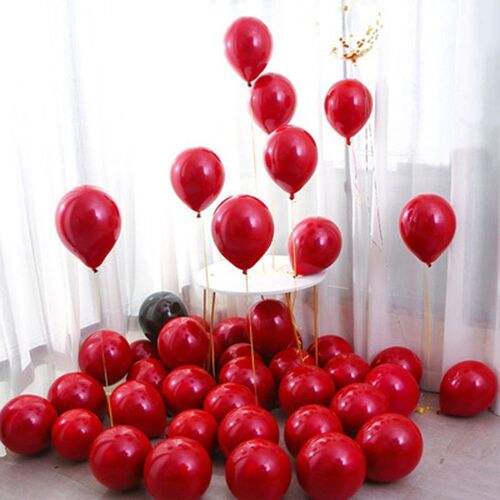 XM Ballons en Latex Double couche couleur rubis 10 pouces Fournitures de ballons d'anniversaire ballons à hélium décorations de mariage fournitures en ballon pour fête