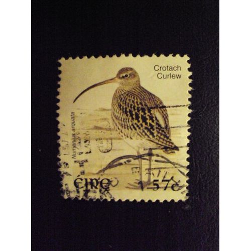 Irlande...57c.Eire..Série Oiseaux.Le Courlis.Curlew.Crotach.Numénius Arquata. Oblitéré.
