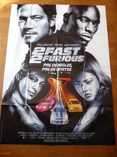 2 Fast 2 Furious De John Singleton / Paul Walker - Affiche De Cinéma 120 X 160 Cm