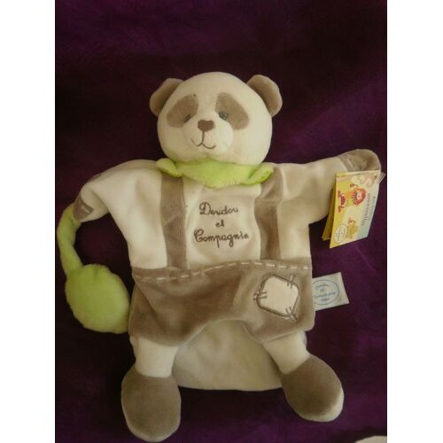 Doudou Et Compagnie Marionnette Panda Menthe Gris Cie