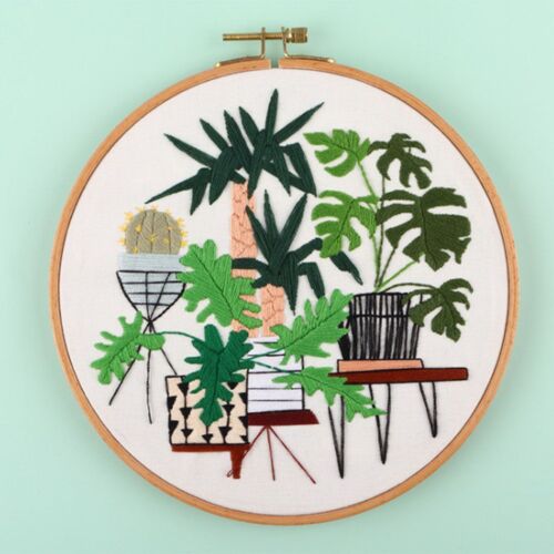 Xm Modèles De Plantes Bricolage Kits De Point De Croix Artisanat Fait À La Main Fournitures De Couture 3d Matériaux De Broderie Européenne Paquet Ensemble De Couture