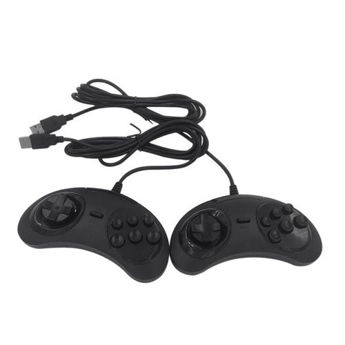 Manette De Jeu Usb 6 Boutons Pour Sega, Support De Joystick Pour Pc, Mac, Mega Drive