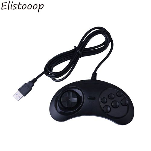 Manette De Jeu Classique Avec Fil, 6 Boutons, Usb, Pour Sega Genesis/Md2 Y1301/ Pc /Mac Mega Drive