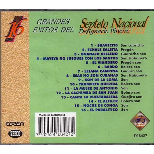 16 Grandes Exitos Del Septeto Nacional