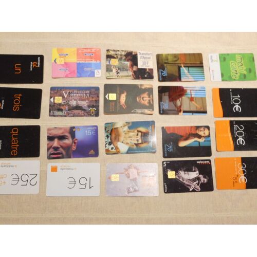 Lot De 20 Cartes Telecom Variées