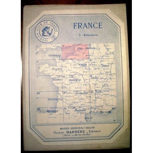 1 Carte Touristique De France Dressee Avec Le Concours Du Touring Club De France