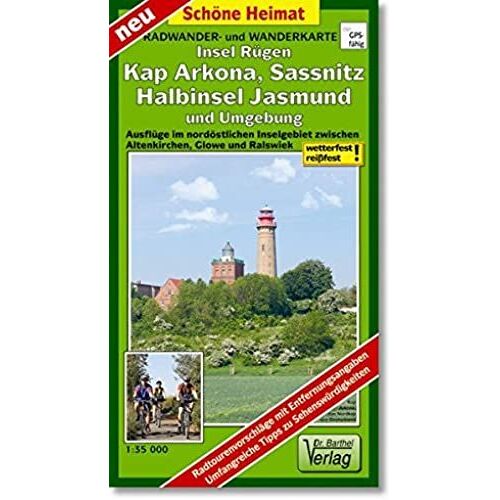 Rügen, Kap Arkona, Sassnitz, Halbinsel Jasmund Und Umgebung Radwander- Und Wanderkarte 1 : 35 000