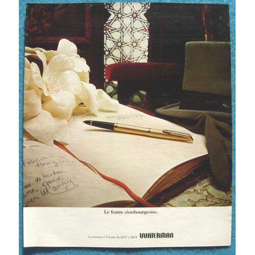 Publicité Papier - Stylo Waterman De 1975