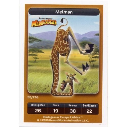 Carte Carrefour Dreamworks - N°55/216 Melman (Madagascar)