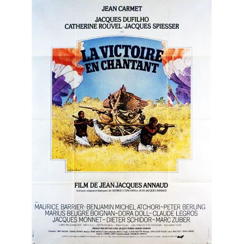 La Victoire En Chantant - Véritable Affiche De Cinéma Pliée - Format 120x160 Cm - De Jean-Jacques Annaud Avec Jean Carmet, Dora Doll, Jacques Dufilho, Catherine Rouvel, Jacques Spiesser - 1976