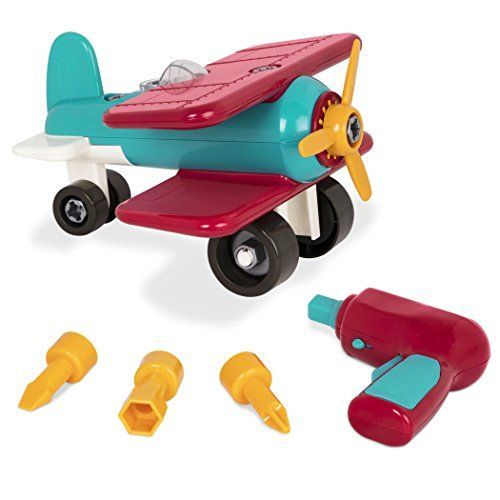 Battat &ndash Take-Apart Airplane &ndash Toy Vehicle Assembly Playset With Functional Battery-Powered Drill - Early Childhood Developmental Skills Toy For Kids Aged 3 And Up