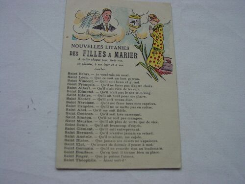 Nouvelles Litanies Des Filles À Marier