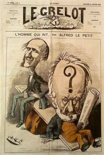 Le Grelot  N° 41 : Le Grelot 41ancien Et Rare Journal Caricature De Victor Hugo Par Alfred Le Petit L'homme Qui Rit 1872
