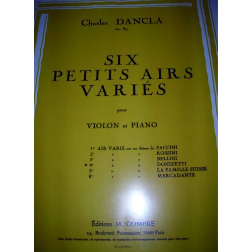 6 Airs Varies, Op. 89