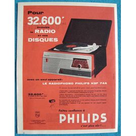 Publicité Papier - Radiophono Philips De 1957