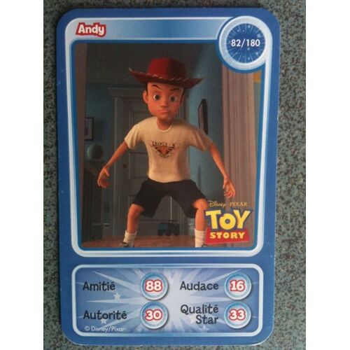 Carte Auchan Disney Pixar. Carte De Jeux. Toy Story. Andy N° 82 / 180