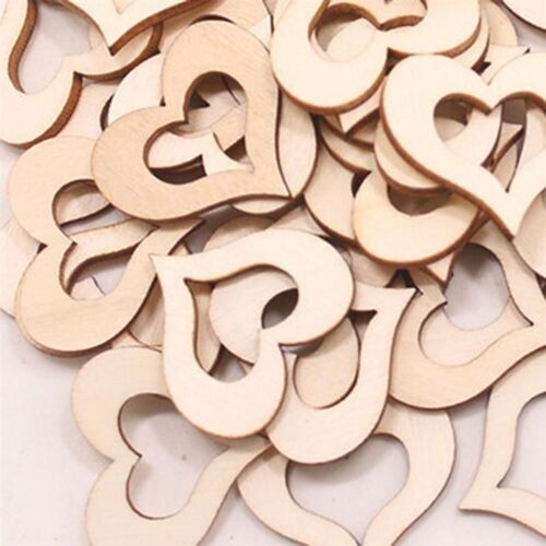 Xm Ornement En Bois En Forme De Coeur Blanc En Décoration Naturelle En Forme De Coeur Artisanat Pour Bricolage Décoration De Mariage Maison A3