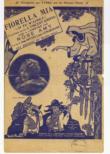 Fiorella Mia (Opérette Coeurs En Folies) - Chant Seul - 1924