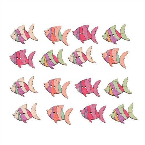 Xm 50 Pièces 2 Trous Boutons En Bois Mignon Dessin Animé Boutons Décoratifs Pour Couture Vêtements Scrapbooking Bricolage Accessoires A3