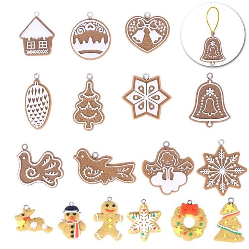 Xm Pendentifs Décoratifs Suspendus Animaux A35 17 Pièces Pendentifs À Main En Flocons De Neige Décoration Pour Arbre De Noël Fournitures De Noël
