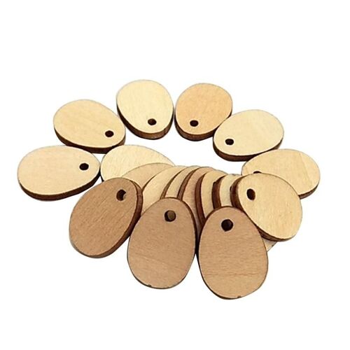 Xm Plaque Avec Panneau À Trou 100 Pièces 20mm Petits Accessoires De Calendrier Ovales Pour L'artisanat Décoration De Maison Peinte A3