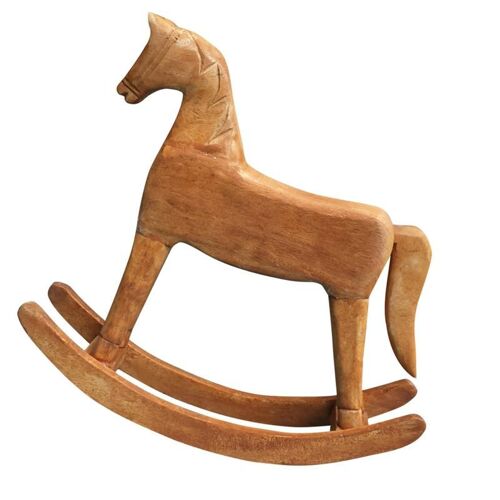 XM 1 pièces nouveau sculpture en bois cheval à bascule bricolage artisanat à la main pour enfants enfants décoration d'anniversaire enfance cadeau décor à la maison A3