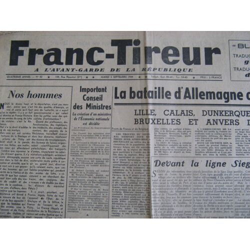 Franc-Tireur (A L'avant Garde De La Republique)