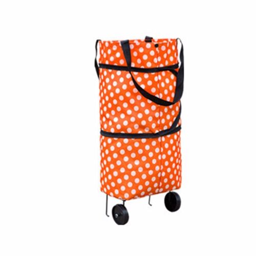 Xm Conception À La Mode Grande Capacité Imperméable À L'eau Oxford Tissu Pliable Shopping Chariot Roue Sac Voyage Chariot Sac À Bagages