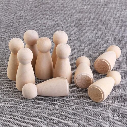Xm 10 Pièces Peinture À La Main Noël Ange Poupée Décoration Pour Noël Paryt Cadeau Inachevé Plaine Mariée Figure Fête Fournitures Mariage A35