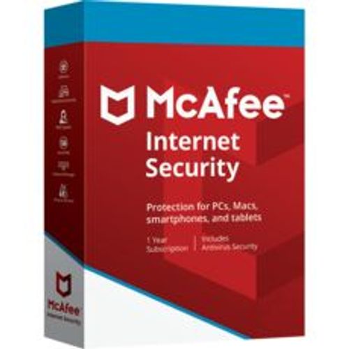 Mcafee Internet Security - 3 Appareils - Abonnement 1 An - Logiciel À Télécharger