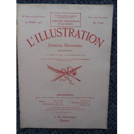 Hebdomadaire L'Illustration N°3842 Du 21 Octobre 1916 Avec Le Tableau D'Honneur