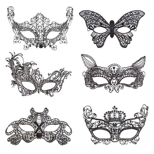 Xm Masque Dentelle Découpé Noir Sexy Décoration De Fête Masque Pour Les Yeux Fleurs Fraîches Noires Masque De Fête Déguisement D'halloween