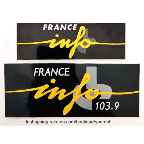 Lot De 2 Autocollants Radio France Info