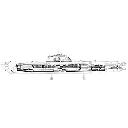 Fascinations Metal Earth German U-Boat Type Xxi 3d Metal Model Kit