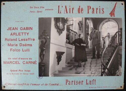 Jean Gabin * L'air De Paris * Marcel Carne - Film De 1954 - 1 Photo Argentique Collée Sur Carton De Présentation Pour Les Cinéma (Petite Affiche De 43*31 Cm) * Jean Gabin ; Arletty ; Roland Lesaffre