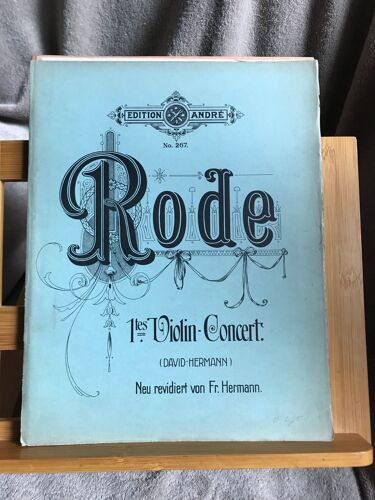 Rode 1er Concerto Pour Violon Partition Avec Piano Éd. André 267 Hermann