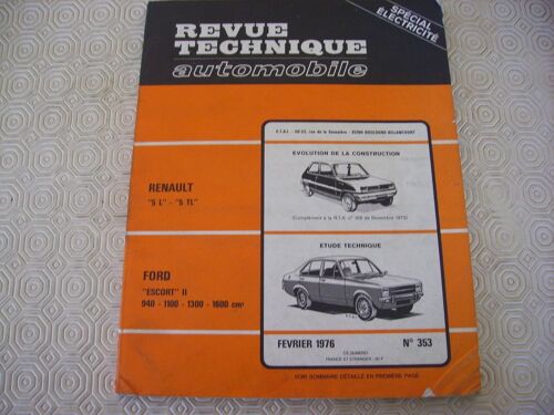 Ford "Escort" Ii. 940-1100-1300-1600 Cm 3 N° 353 Ford "Escort" Ii. 940-1100-1300-1600 Cm 3 N° 353
