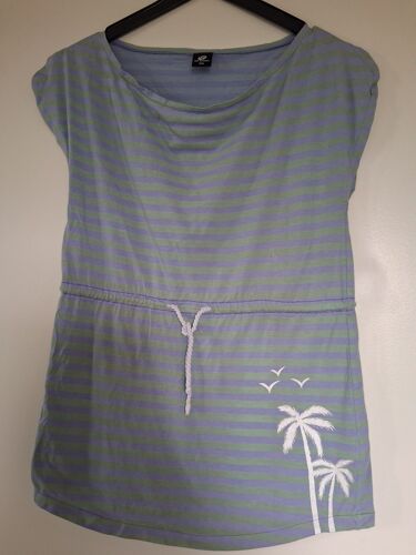 T-Shirt Rayé Violet Et Vert "T- 16 Ans" Fille