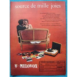 Publicité Papier - Électrophone Mélovox De 1959