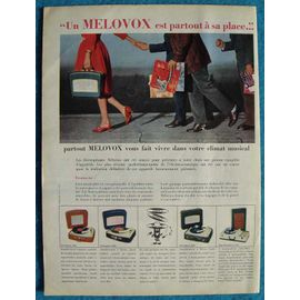 Publicité Papier - Électrophone Mélovox De 1958