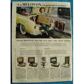 Publicité Papier - Électrophone Mélovox De 1957