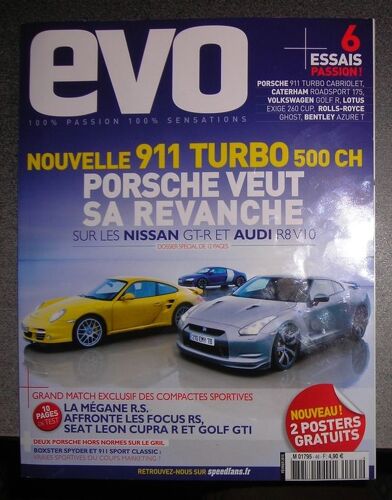 Evo  N° 46 : Nouvelle 911 Turbo 500ch