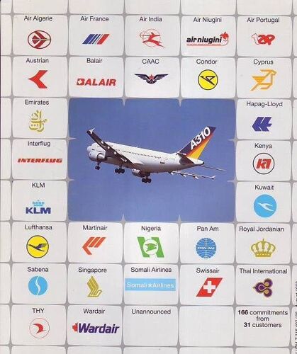 4 Fiches . Avion . Airbus A330 . A310 . A320 . A 330 Et 340