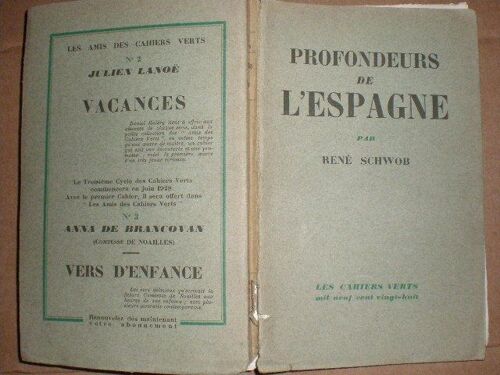 Profondeur De L'espagne   de SCHWOB Ren¿  Format  (Livre)