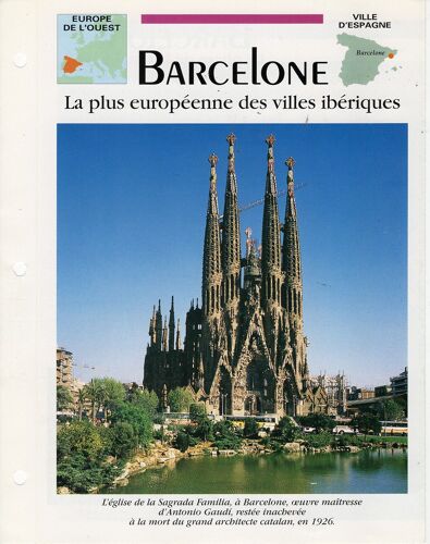 Fiche Atlas Barcelone La Plus Européenne Des Villes Ibériques