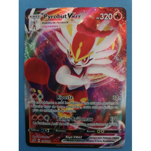 Pokemon Carte Française Pyrobut Vmax 036/192 Clash Des Rebelles