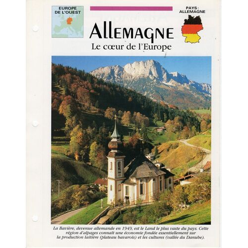 Fiche Atlas Allemagne Le CUr De L'europe