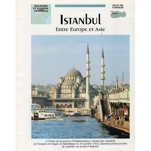 Fiche Atlas Istanbul Entre Europe Et Asie