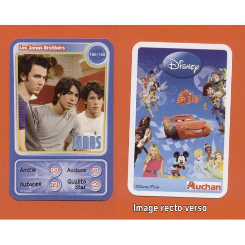 Carte À Collectionner Collectible Card Les Héros Disney Auchan Jonas Les Jonas Brothers 180 / 180