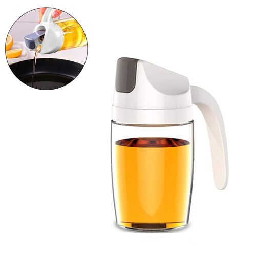 Xm Bouteille D'huile En Verre De Cuisine Ouverture Automatique De 300ml Bouteille De Vinaigre D'huile Étanche Avec Couvercle Bouteille D'assaisonnement Pour La Cuisine